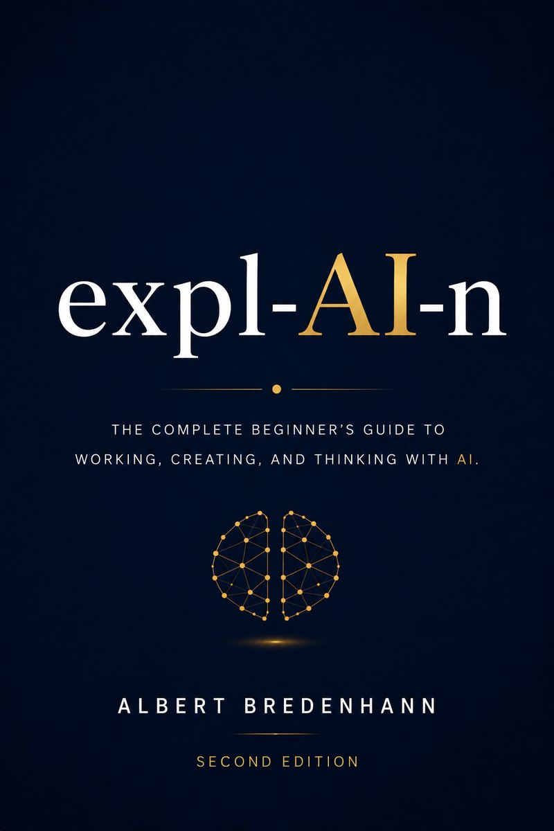 Cover of expl-AI-n, second edition, by Albert Bredenhann