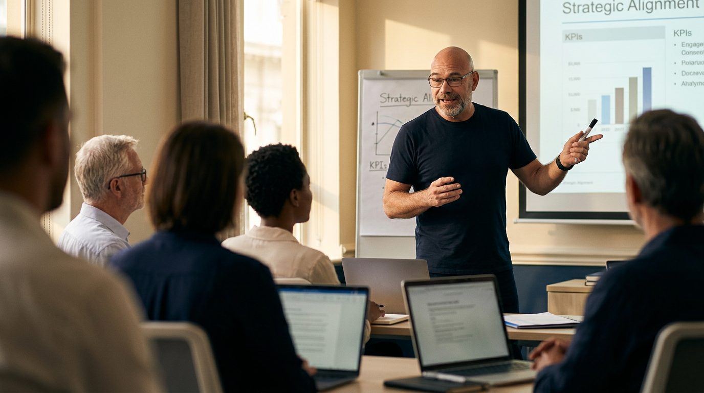Albert Bredenhann teaching a hands-on AI training session